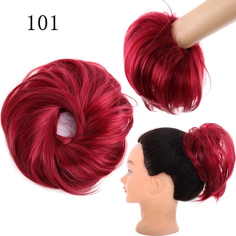 JINKAILI-Chignon à donuts souple élastique | Chignon synthétique en forme de toupet, chouchou enroulé pour Extension queue de cheval pour femmes: 4/30HL