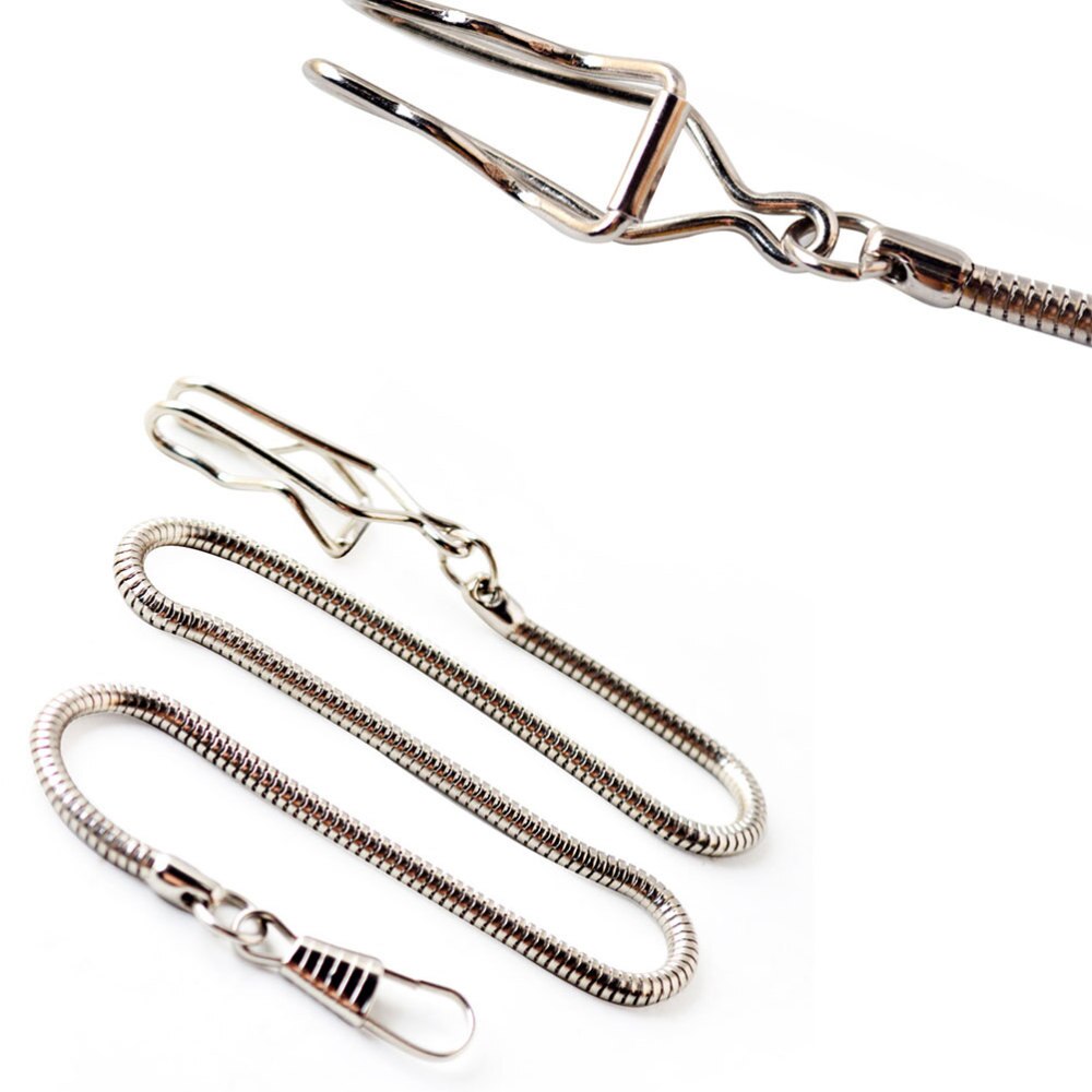 2pcs Pocket Watch Chain Copper Snake Chain Pocket Watch Accessories Pocket Watch Hanging Chain (Golden)