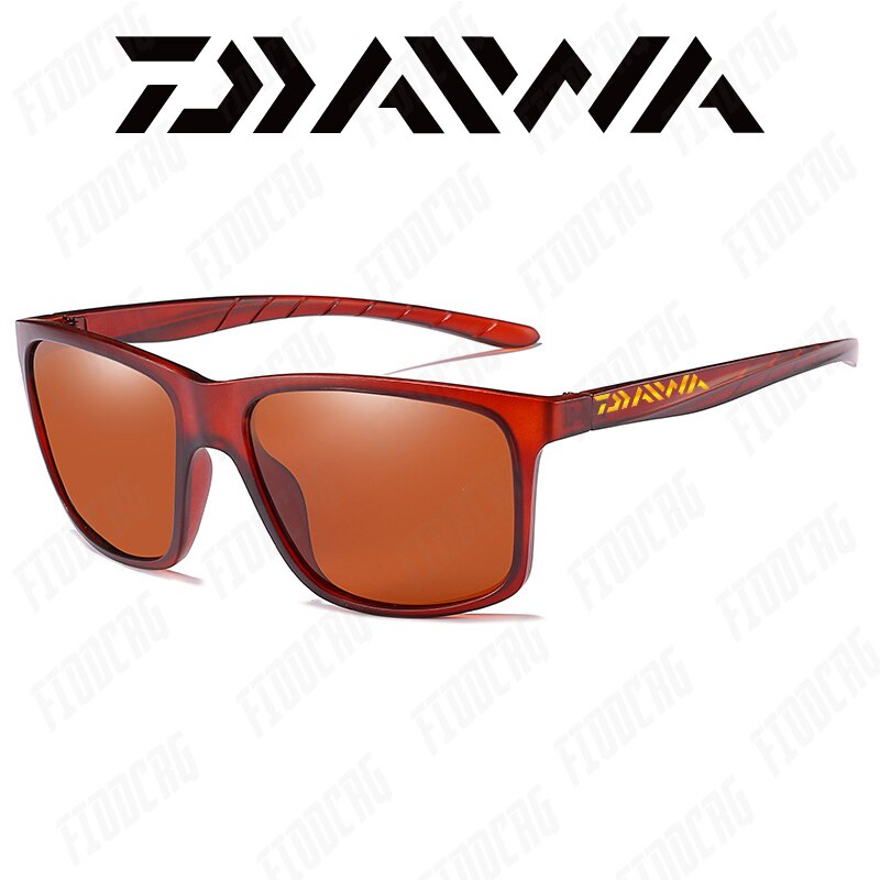 Daiwa Mode Gepolariseerde Zonnebril Mannen Vierkante Frame Mannelijke Zonnebril Vissen Rijden Zon Bril UV400: 77