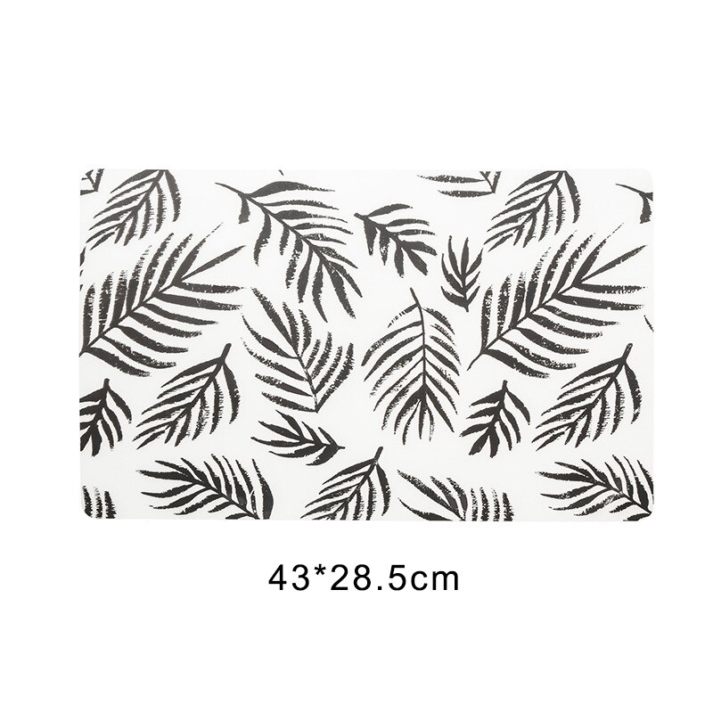 1pc antislip servies warmte-isolatiematten placemat anti-olie kom bord mat eva materiaal transparante placemats bekermat: Blad