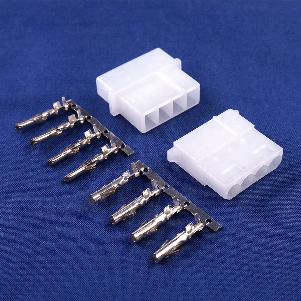 10 ensembles ATX / EPS Molex 5.08mm 4 broches mâle/femelle boîtier de connecteur d'alimentation + bornes pour ordinateur ATX EPS Power