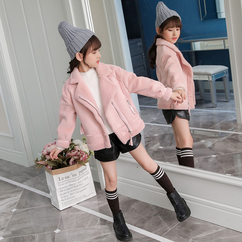 2022 giacche da ragazza autunno inverno agnello ispessito Fashion Design cappotti di stoffa di lana per bambini modelli medi ragazze