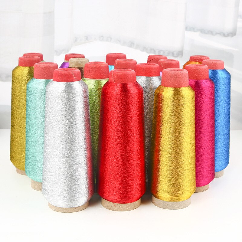 SEWBATO 3600m/rollen 20 Farbe Metall Stickerei Gewinde Polyester NäHenne Gewinde Gold Silber Kleidung Für Starke Langlebige Maschinen Material
