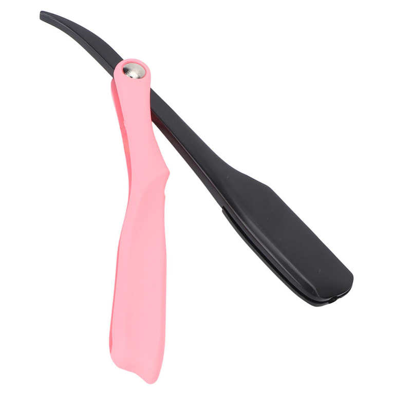 Maquinilla de afeitar Vintage plegable para hombre, navaja clásica de borde recto, aerodinámico plegable ligero para salón de belleza
