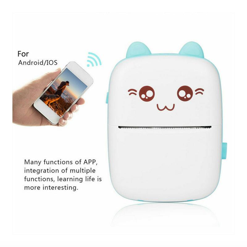 Mini Portable Printer Photo Pocket Photo Bluetooth V4.0 200 DPI Label Sticker Receipt Printer Mobile Thermal Printer Stable