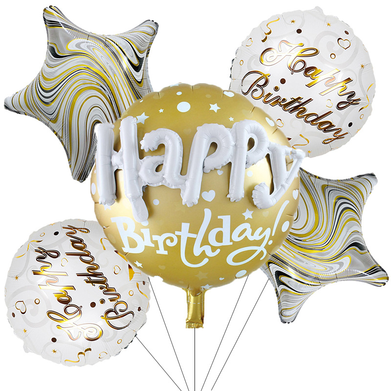 5 stk/sett bursdagsfest ballonger runde hjerte folie heliumballonger bryllup valentinsdag elsker deg dekorasjonsutstyr