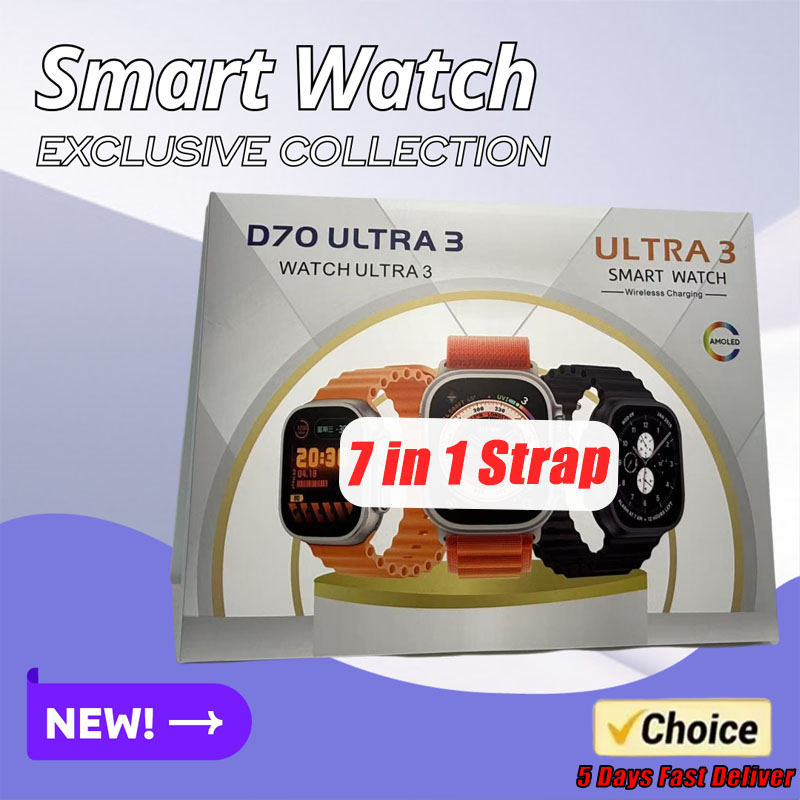 2025 Advanced D70 ULTRA3 2.2HD Amoled Square Smartwatch étanche avec surveillance de la fréquence cardiaque et suivi du sommeil