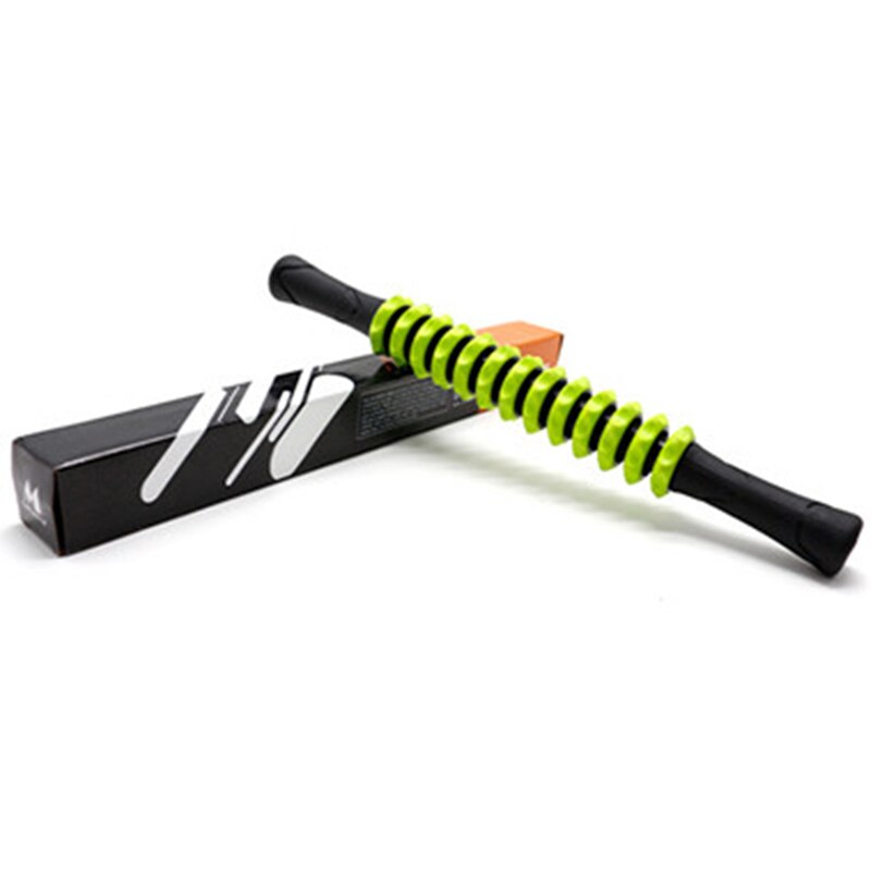 Yoga massage stick 13 stykke gear gym muskel rulle stick dyb massage træning bagben aflastende muskler til fitness sport grøn: Default Title