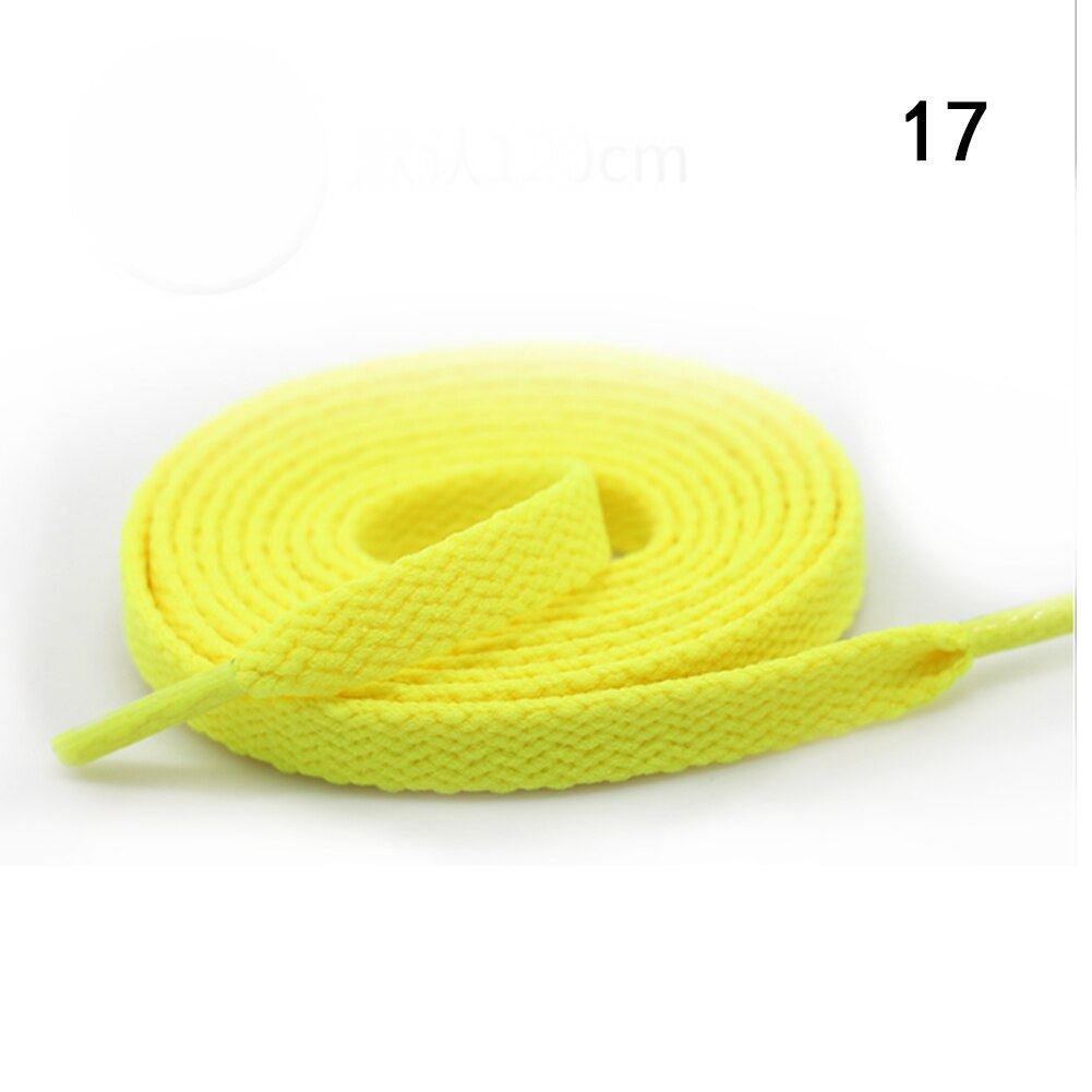Kleurrijke Breed Van Platte Schoenveters Schoenveters Voor Sneakers Sportschoenen 24 Kleur 150Cm 1 Paar Gekleurde Wandelschoenen veters Strings: fluorescent yellow