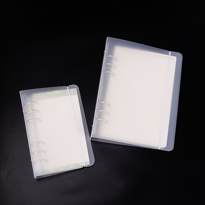 A5/a6 gennemskinneligt løsbladbindemiddel 6 huller notesblokdæksel notebook-planlægning kontorartikler arkivprodukt