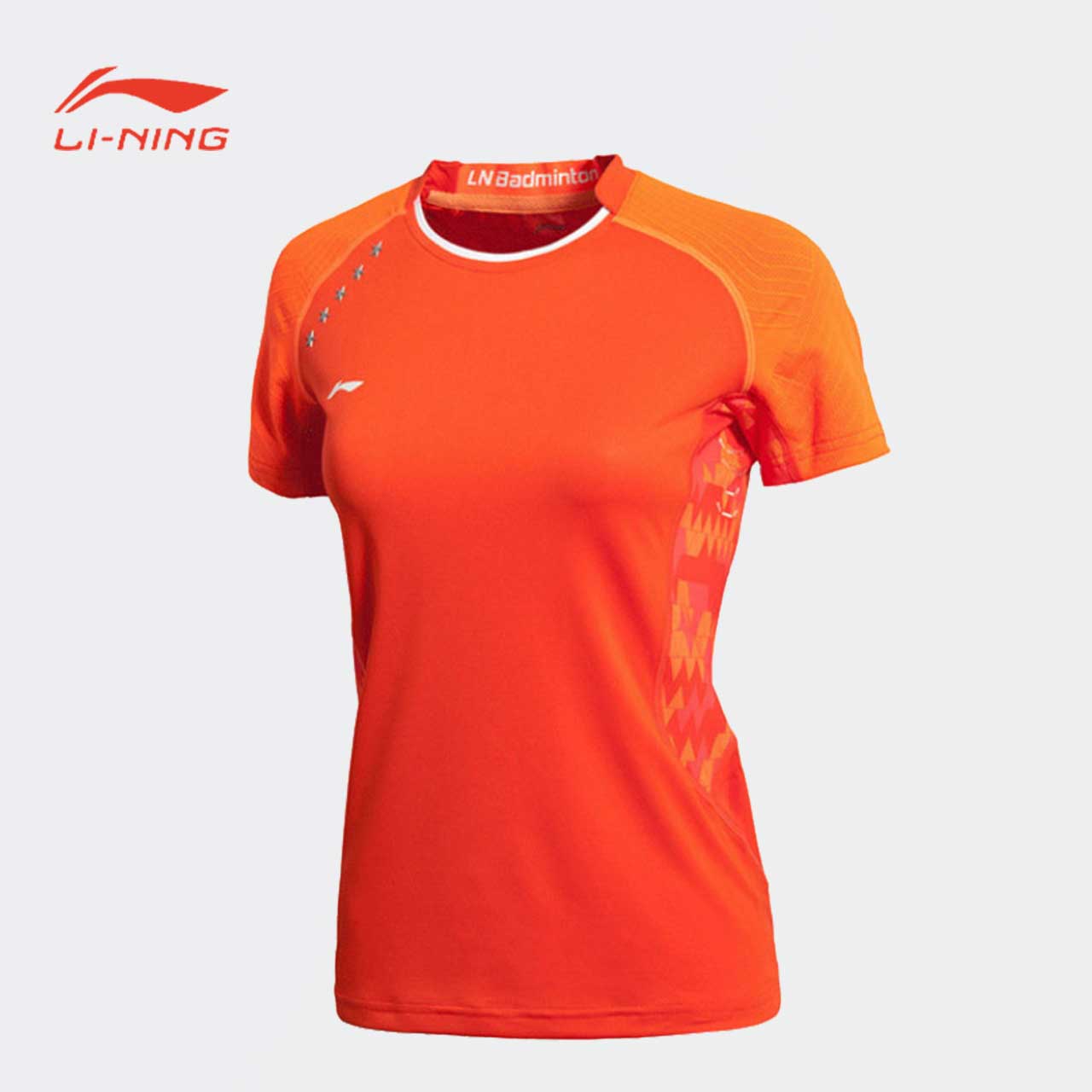 Li-Ning Women's Badminton Shirts AT DRY Breathable Regular Fit Sports T-Shirts LiNing li ning Tee AAYJ382