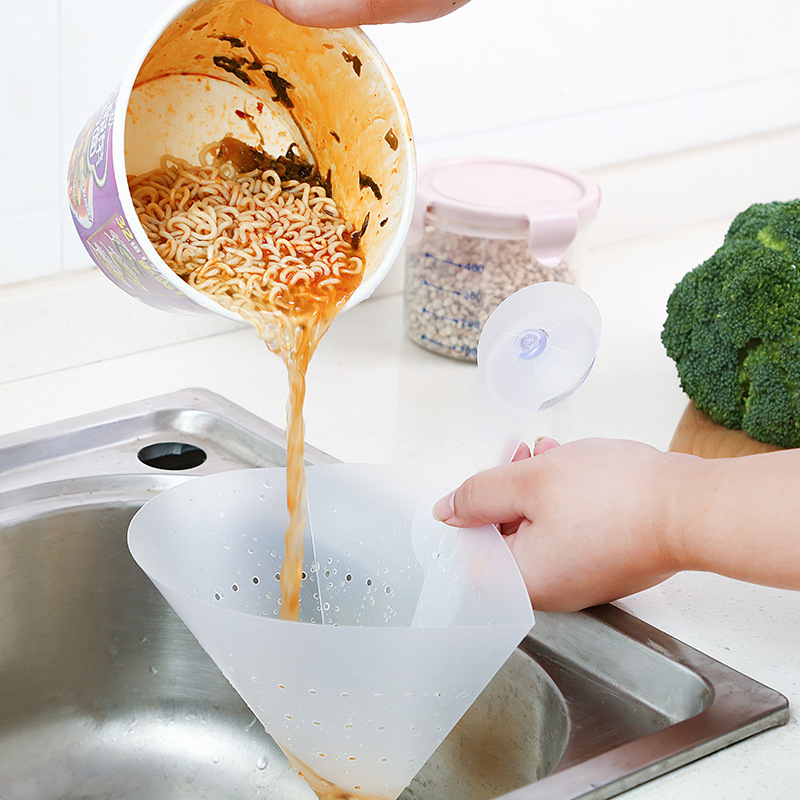 3/1pcs Foldable Self-Standing Stopper Drain Filter Bag Kitchen Anti-Blocking Device Food Drain Cleaning Basket for Home Cleaning
