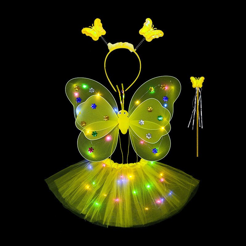 thumbnail image 2 of JUST FOR PARTY Butterfly Dress Up Wings For Kids - Luminous/Glow In The Dark Effect, Lightweight Costume Wings 2 of 9