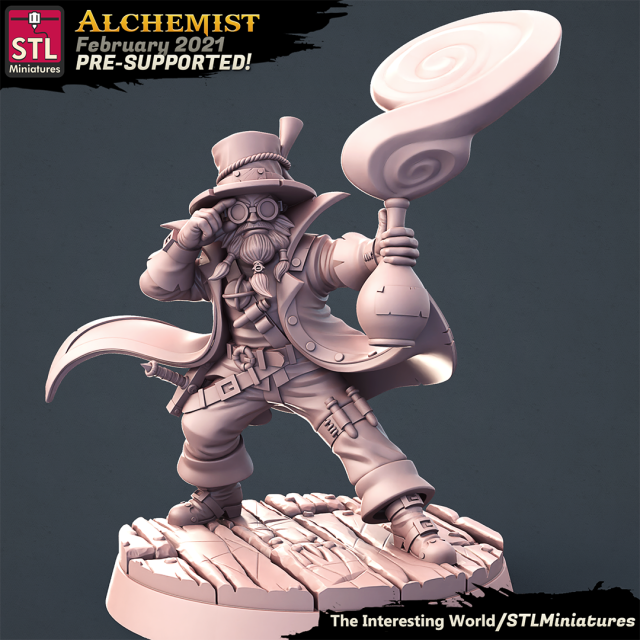 32mm Alchemist Miniatures DND D&amp;D Pathfinder RPG War Games Tabletop: Alchemist