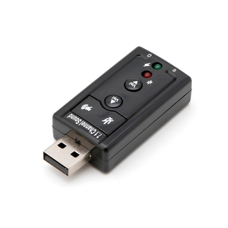 Externe Usb Geluidskaart Adapter Virtuele 7.1 Usb 2.0 Luidspreker Met Microfoon 3.5Mm Jack Converter Voor Pc Laptop # C