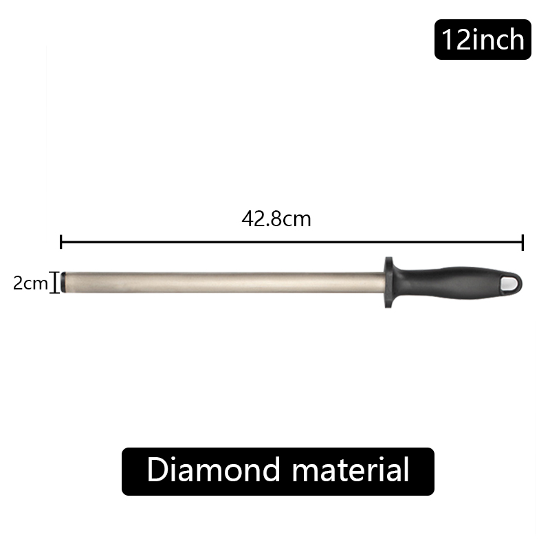 Knife Sharpener Sharpening Stone Kitchen accessories gadgets Tools grinding Honing Carbon Musats stick Rod Steel Diamond ceramic: Jin Gangshi 12