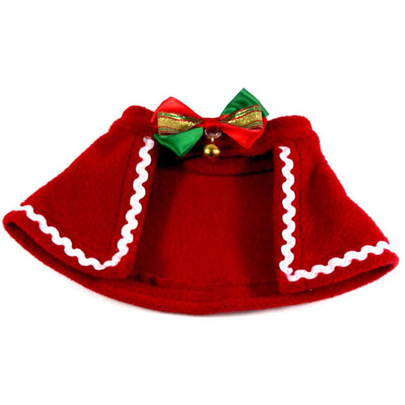 Saim hund juletøj kæledyr kappe hat tørklæde sæt til jul hund trenchcoat vinterkappe hvalp hagesmæk jule kostume  jj50689: Kun én kappe / L