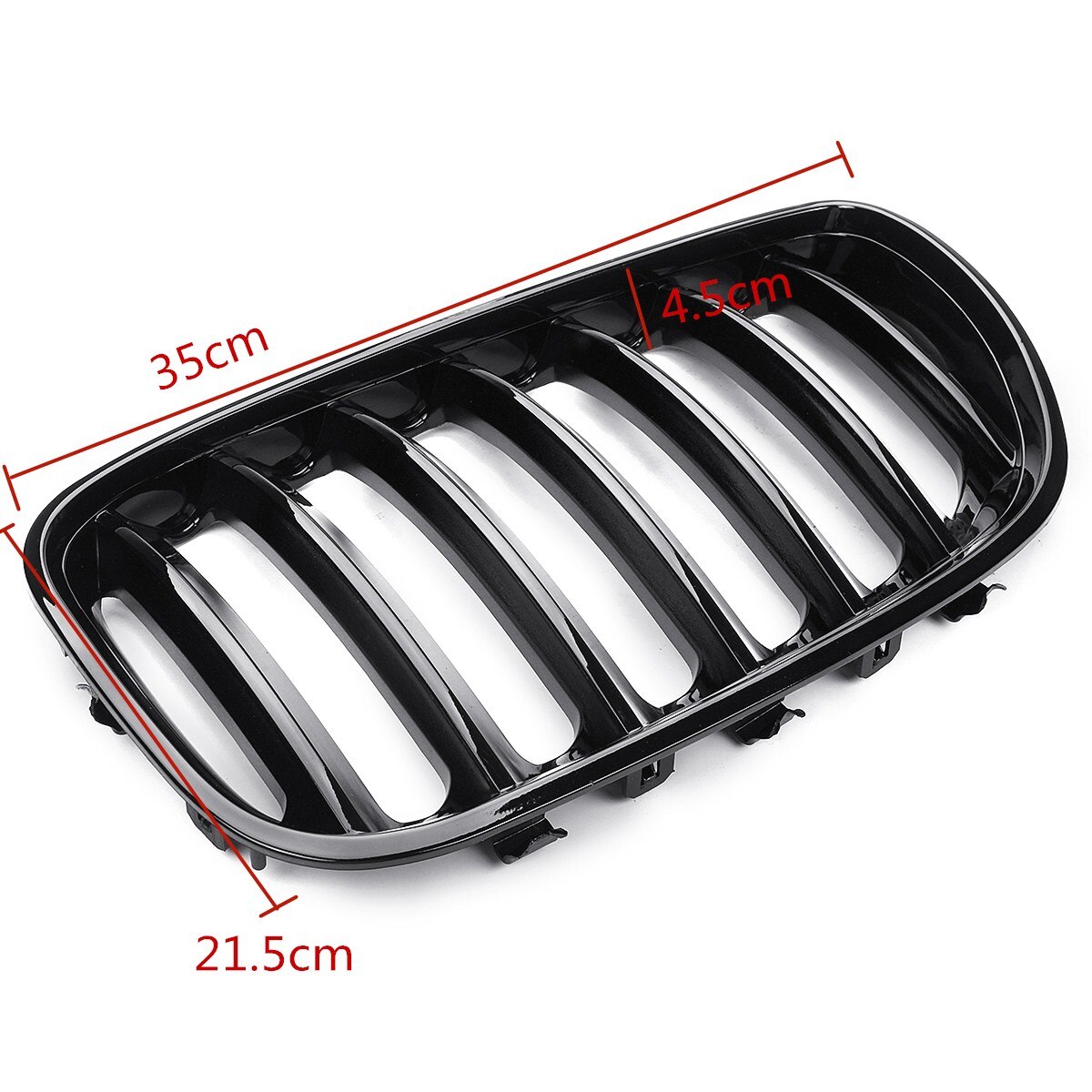Calandre noire brillante pour voiture, 2 pièces, droite et gauche, pour BMW X5 E53 2004 2005 2006 ABS 51137124815 51137124816