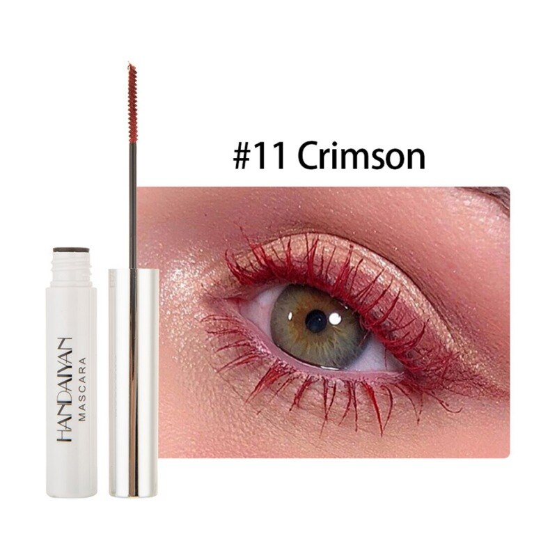 Blå grøn rød lilla sort hvid blæk mascara hurtigtørre øjenvipper krølle forlængelse makeup vandfast mascara øjenvipper: 11