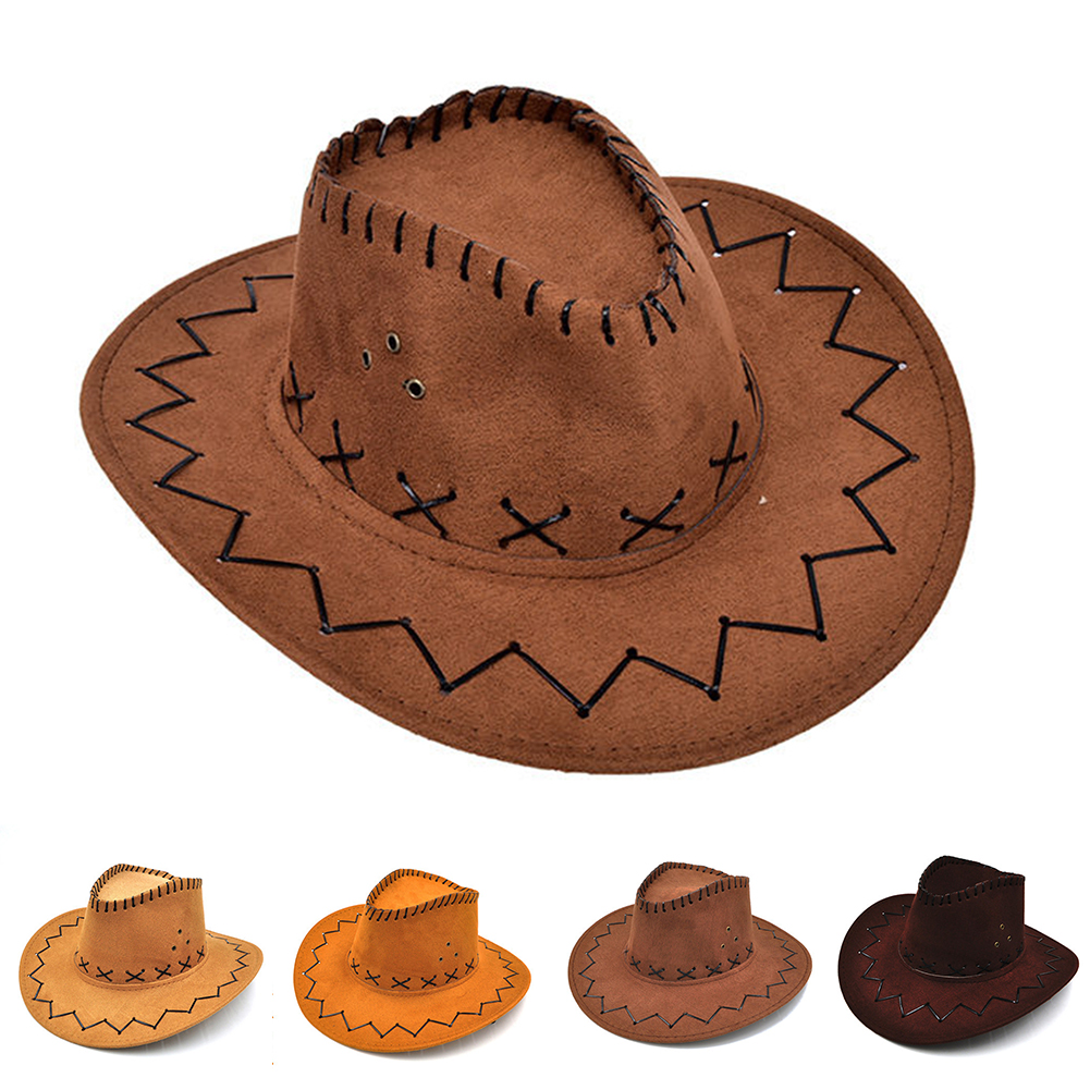 Sombrero vaquero para niños con ala ancha, cinturón Punk, gorra vaquera Jazz, gorro de ante para niñas, gorro protección solar para chicos, trajes de de clásico
