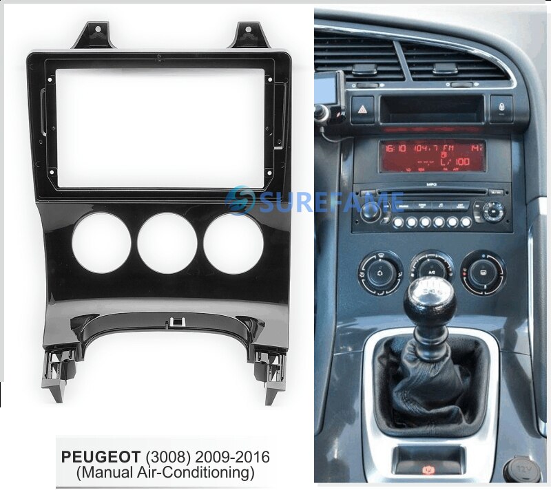 9 inch Car Fascia Radio Panel for PEUGEOT 3008 (Ma... – Grandado
