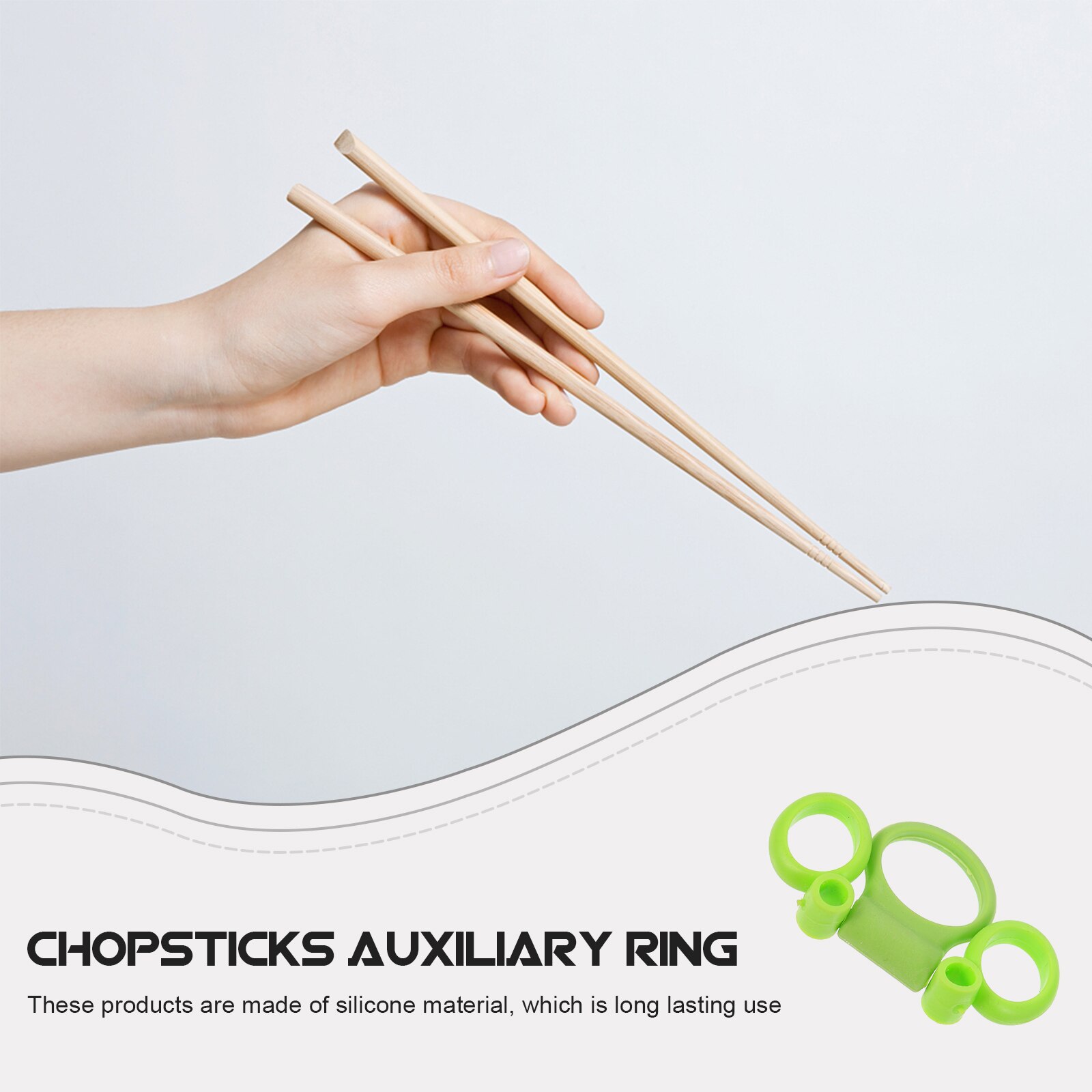 18 Pcs Kids Chopsticks Learning Ring Silicone Training Chopstick Helper Rings