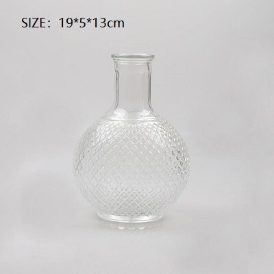 Nordisk relief glasvase blomsterarrangement hydroponisk vintage vase boligdekoration skyde rekvisitter til centerpieces til bryllupper: B stil -5