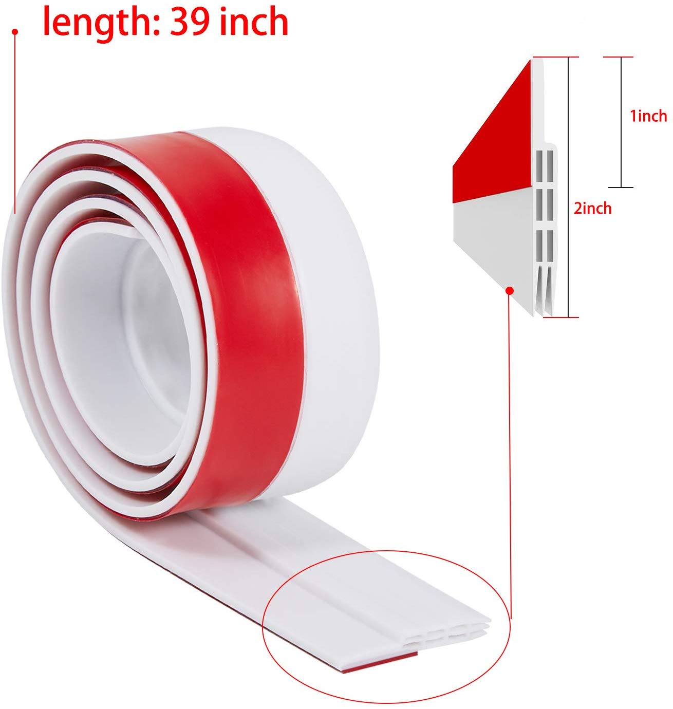 1M Lijm Onder Deur Sweep Weer Strippen Geluiddichte Rubber Bottom Seal Strip zelfklevende Deuren Afdichting Strip Stickers 45mm