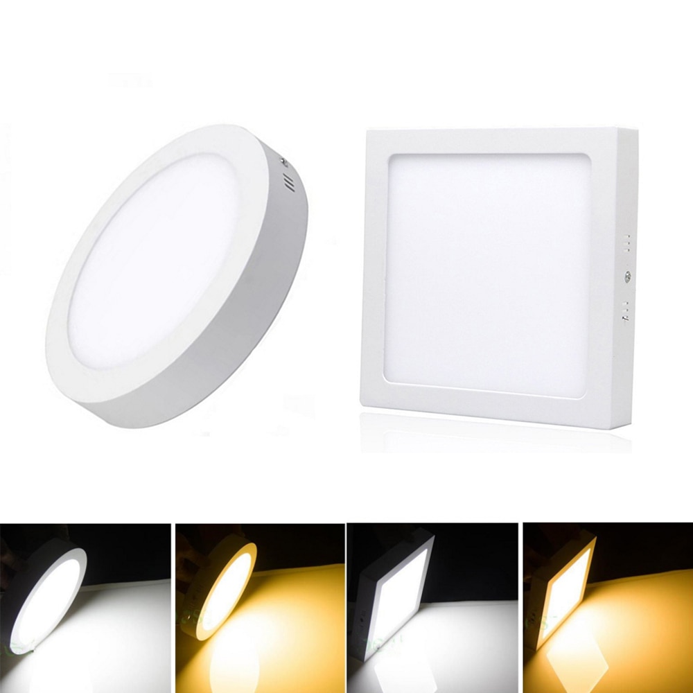 3000k/6500k led paneelivalaisin  ac 85-265v ultraohut 3cm moderni led paneeli kattovalaisin 6w 12w 18w 24w pinta-asennus painel de led