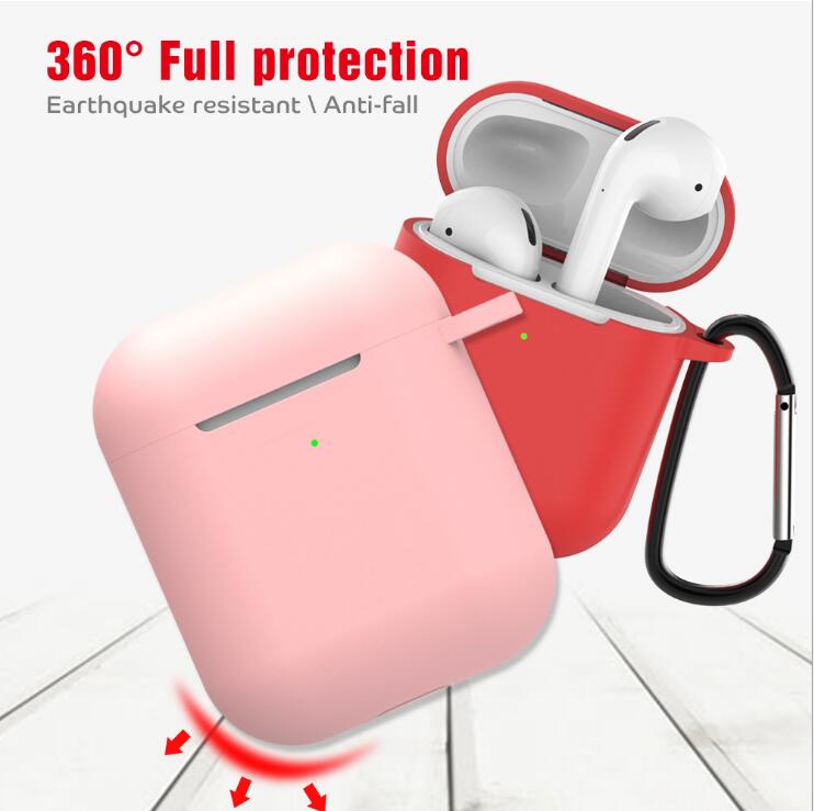 10pcs For Apple Airpods Cases Silicone Soft Ultra Thin Protector Airpod Cover Earpod Case Anti With Hook