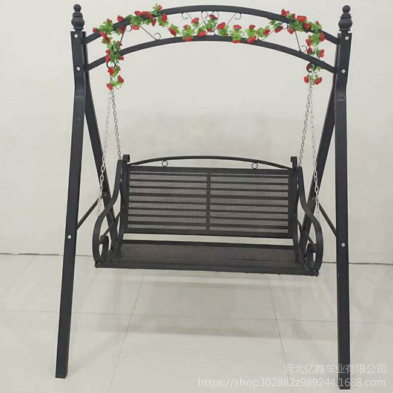 Double Swing Glider Outdoor Glider Swing Indoor and Outdoor Double Rocking Chair Iron Glider Balcony Courtyard Garden Leisure