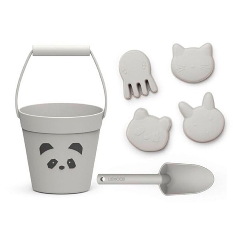 freundlicher Strand Spielzeug 6 Stck Bausatz Baby Sommer Graben Sand Werkzeug mit Schaufel Wasser Spiel Spielen Ich bin Freien Spielzeug einstellen Sandkasten für Jungen Mädchen: Panda grau
