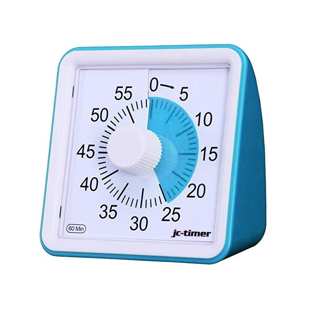 60 Minute Countdown Clock Visual Timer Silent Time Management Tool for Classroom Conference Countdown for Children and Adults: Blue