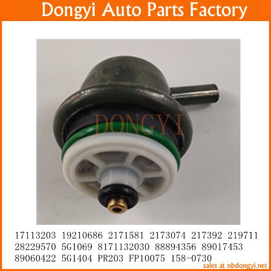 Fuel Injection Pressure Regulator OEM No. 17113203 19210686 2171581 2173074 217392 219711 28229570 5G1069 8171132030 88894356