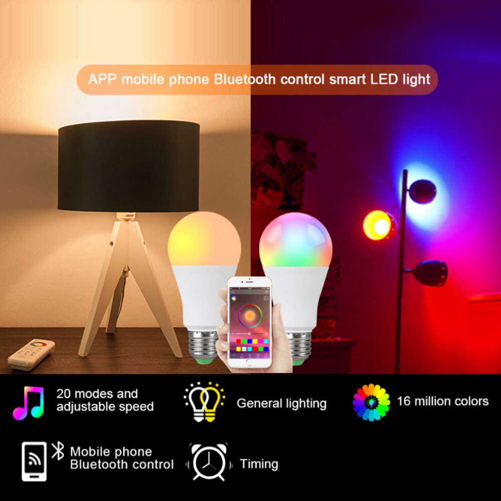 LED Lampjes Kleur Veranderende Lamp Dimbare Smart Draadloze Bluetooth Lamp voor Thuis Tafel Lampen Compatibel IOS/Android