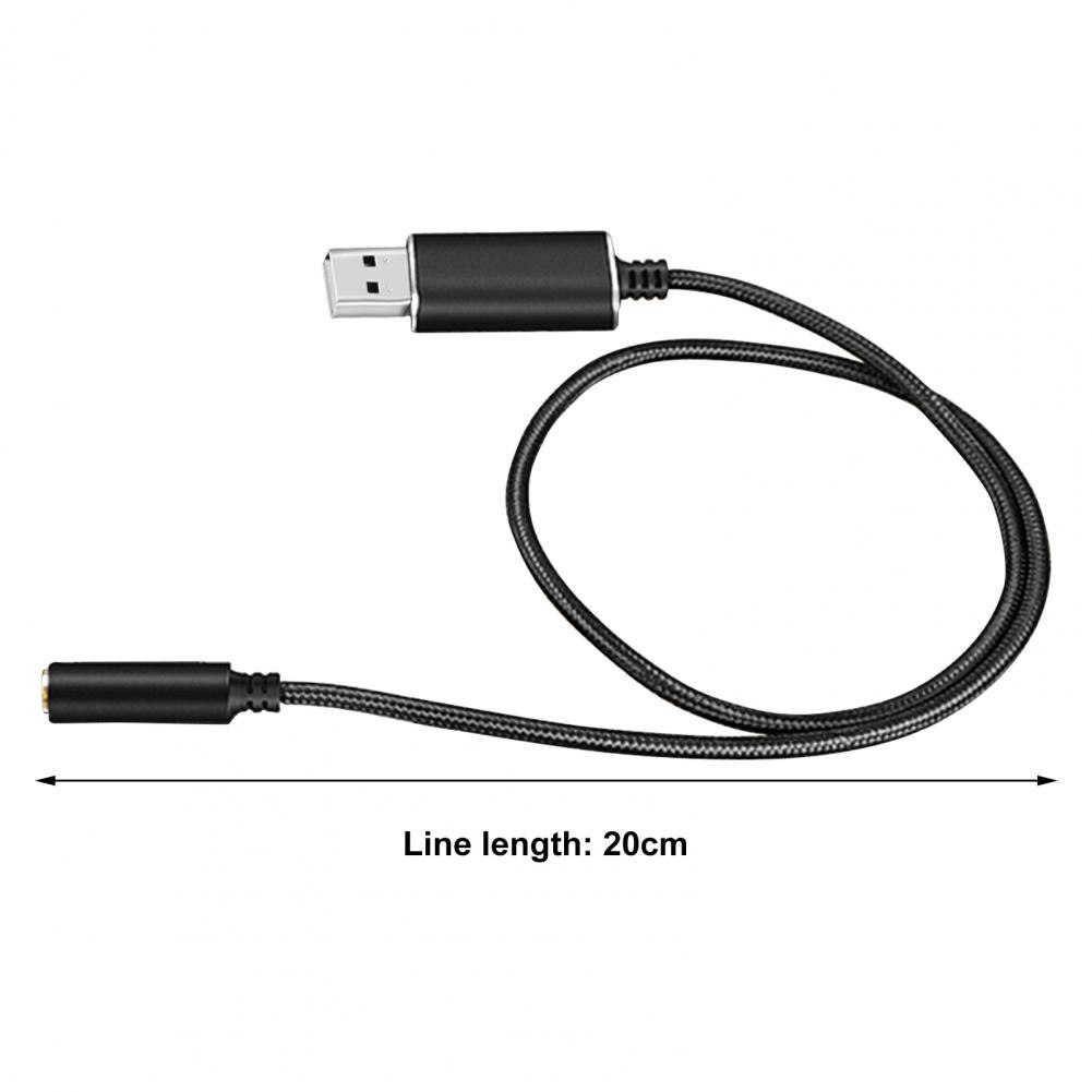 USB Adapter External Sound Card with 3.5mm Headphone and Microphone Jack for Windows/Mac/Linux/Pc/Laptops/PS4