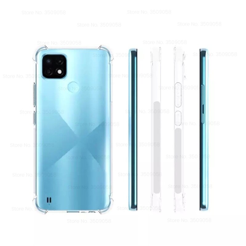 Realmi-funda de vidrio templado C21 para cámara RealmeC21, funda de teléfono con Airbag transparente, Relme C21 C 21, funda de silicona suave a prueba de golpes