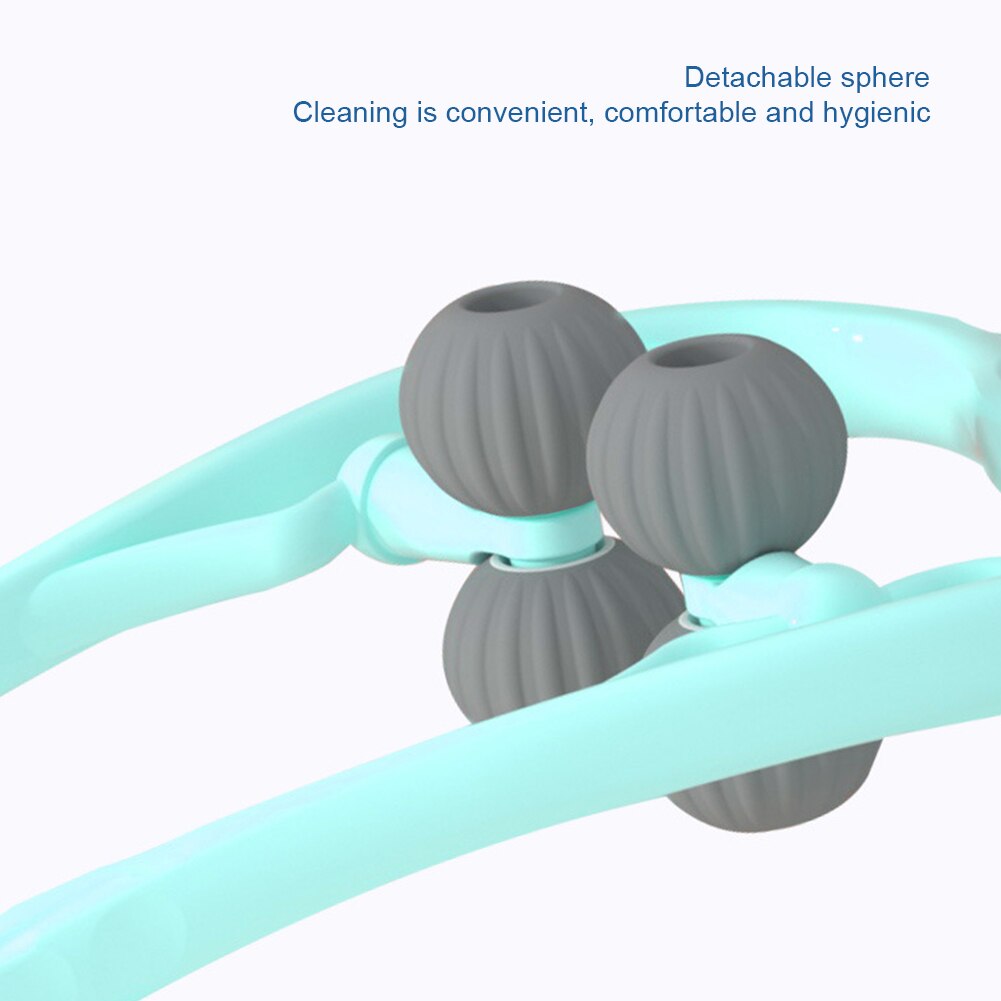 Dual Trigger Point Therapy Neck Massager Neck and Shoulder Roller Self-Massage Tool Pressure Relieve Hand Deep Massage