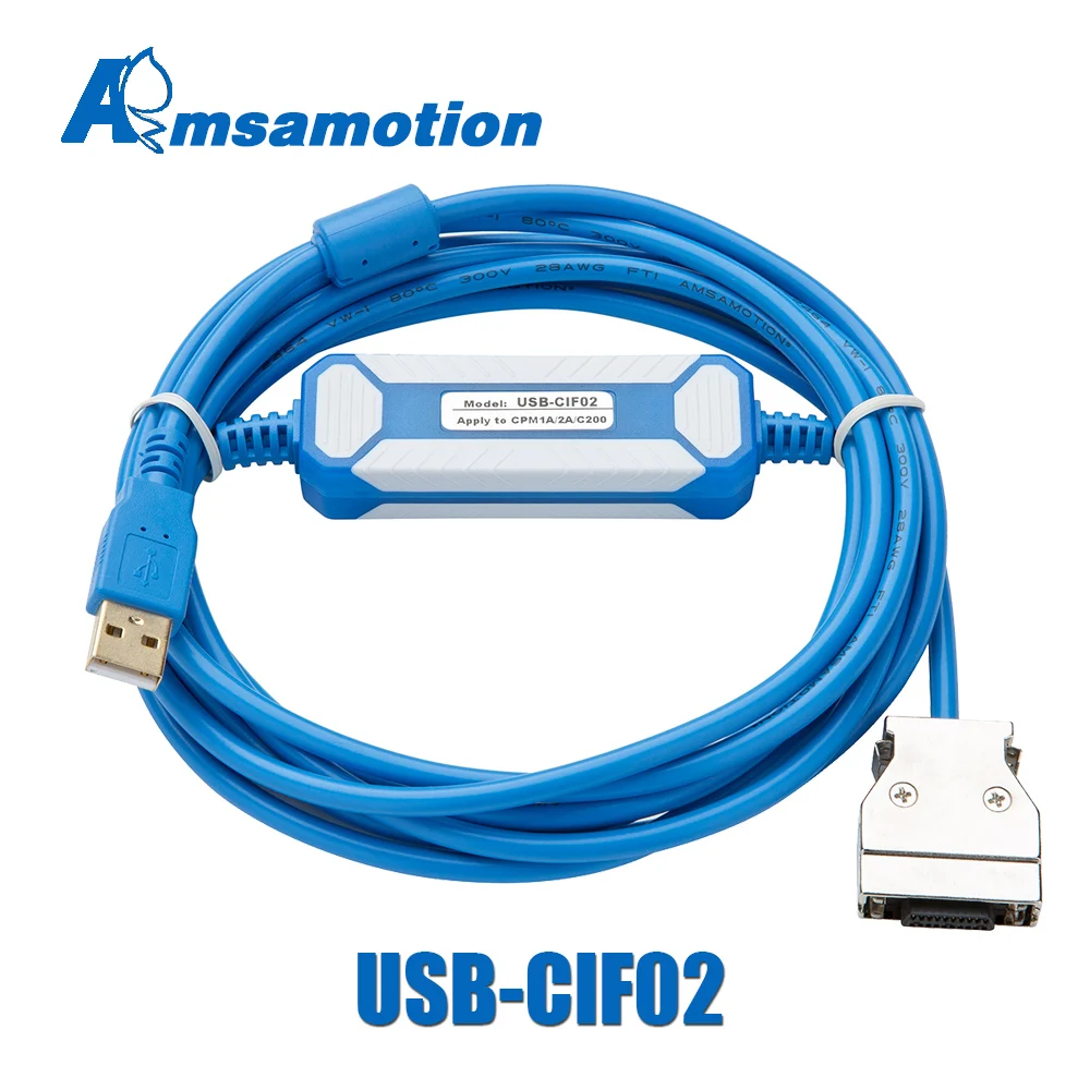 USB-CIF02 Adapter CQM1-CIF02 Suitable For Omron USB TO RS232 CPM1/CPM1A/CPM2A/CPM2AH/C200HS Series PLC Programming Cable FTDI
