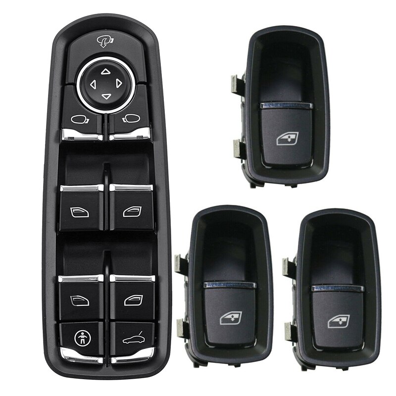 Window Control Switch Driver Passenger Side Button with Child Lock For Porsche Panamera Cayenne Macan 7PP959858MDML / RDML/ CDML: Set 1