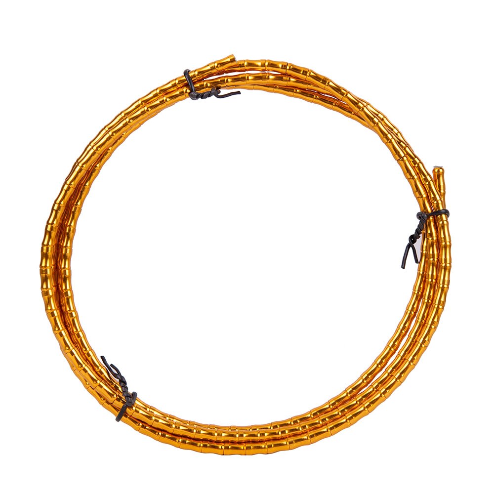ZTTO 1800mm CNC Bamboo Bicycle Brake Line Cover Elite Aluminum Alloy Links MTB Floding Mountain Road Bike Shift Cable Hose Tube: 1800mm Gold