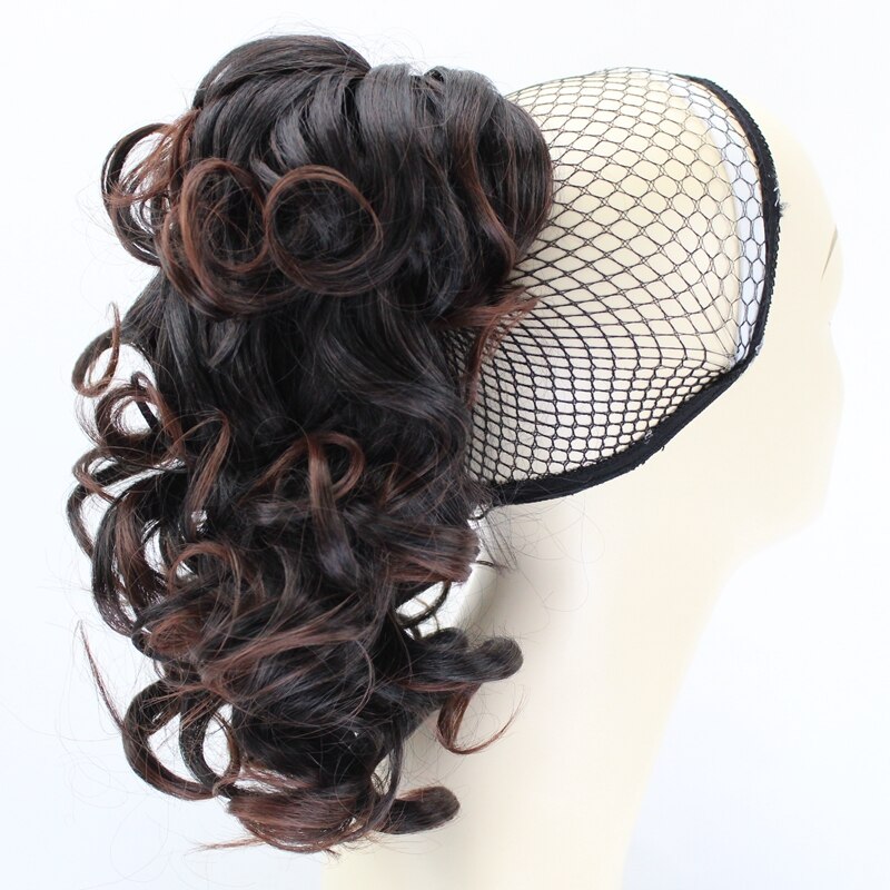 JOY&BEAUTY 12inch Curly High Temperature Fiber Synthetic Hair Pony Tail Hairpiece Clip In Hair Extensions Claw Ponytail 6 color