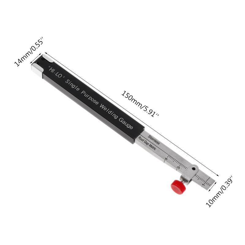 HI LO Welding Gage Internal Single Purpose Gauge Welding Ruler Root Metric