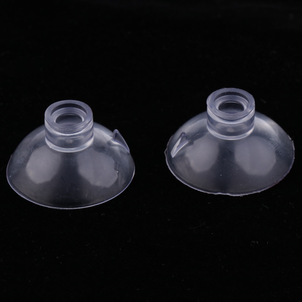 Juego de 2, gambas transparentes para comer comida, bandeja de alimentación para acuario, tanque de peces, 1 tazón redondo de 60mm (diámetro), Tubo de 1x30cm