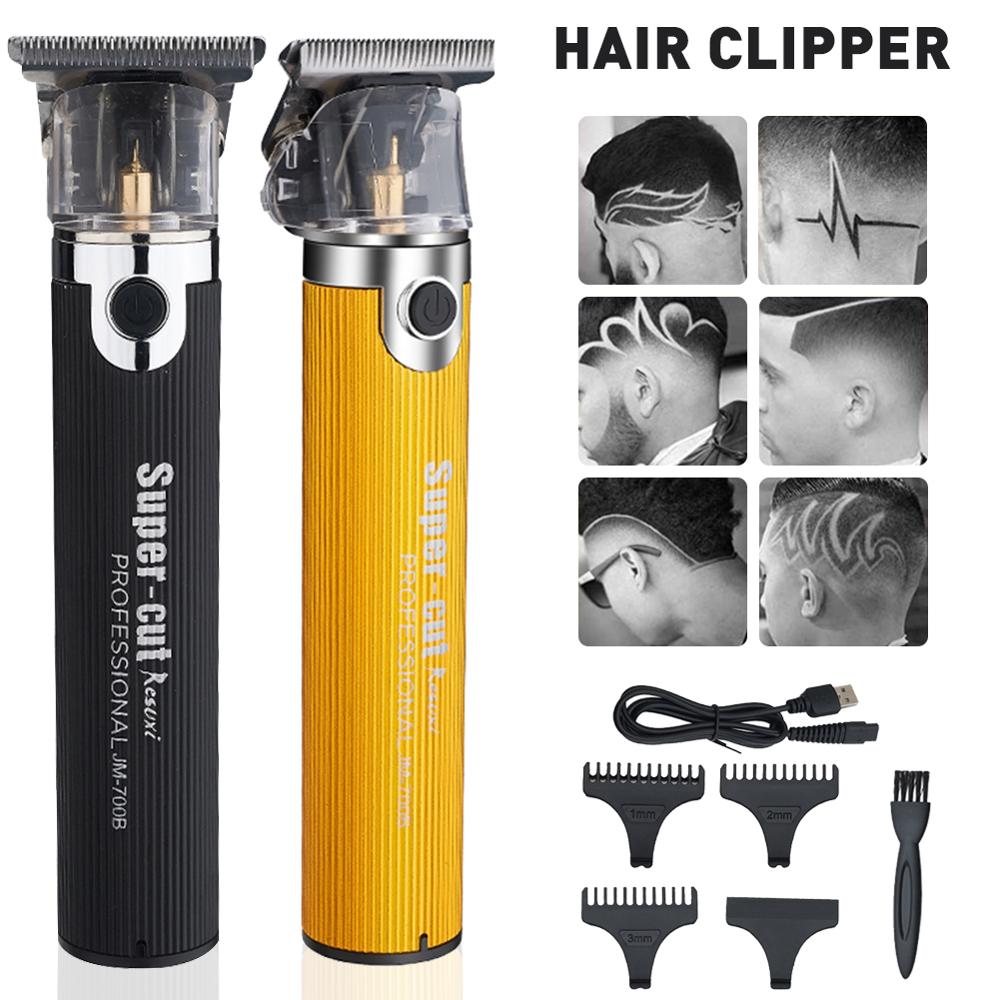 Electric Hair Clipper Rechargeable Hair T- Outliner Trimmer Close Cutting Hair Grooming Kit with 3 Guide Combs