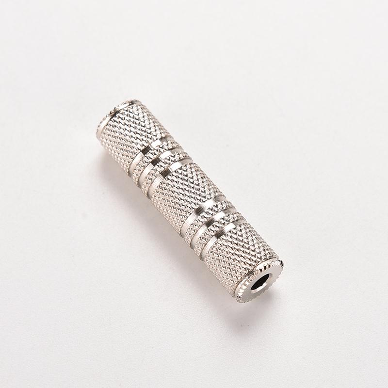 1Pcs Goud Zilver 3.5Mm Vrouw Tot Vrouw Audio Adapter Connector Koppeling Stereo F/F Extension