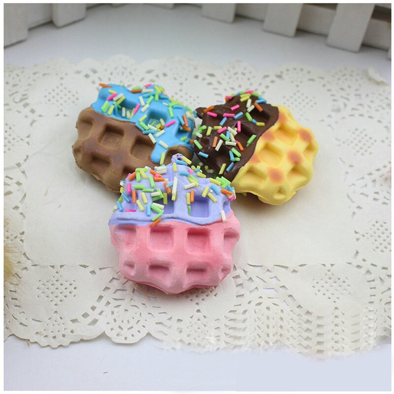 NuoNuoWell, paquete de 10 piezas, 6x6 cm, Squishy de elevación lenta, modelo de comida, Pastel de galletas artificiales, espuma de PU, DIY, cocina, postre, tipo mixto