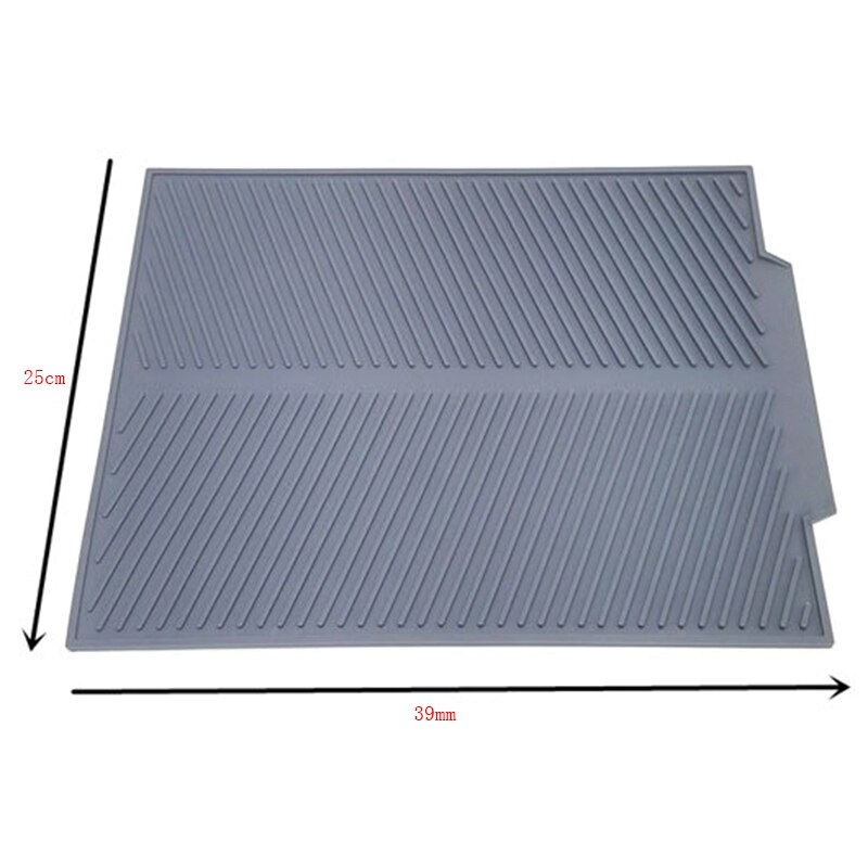Tapis de séchage de plat de Silicone tapis de drainage pliant de Flume, plateau antidérapant résistant à la chaleur de séchage de tapis de Drain de Rectangle