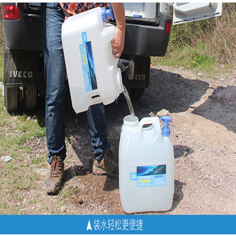 Outdoor Camping Reizen Auto Water Emmer Water Carrier Bus Met Water-Tap &amp; Lekvrije Deksel 15L