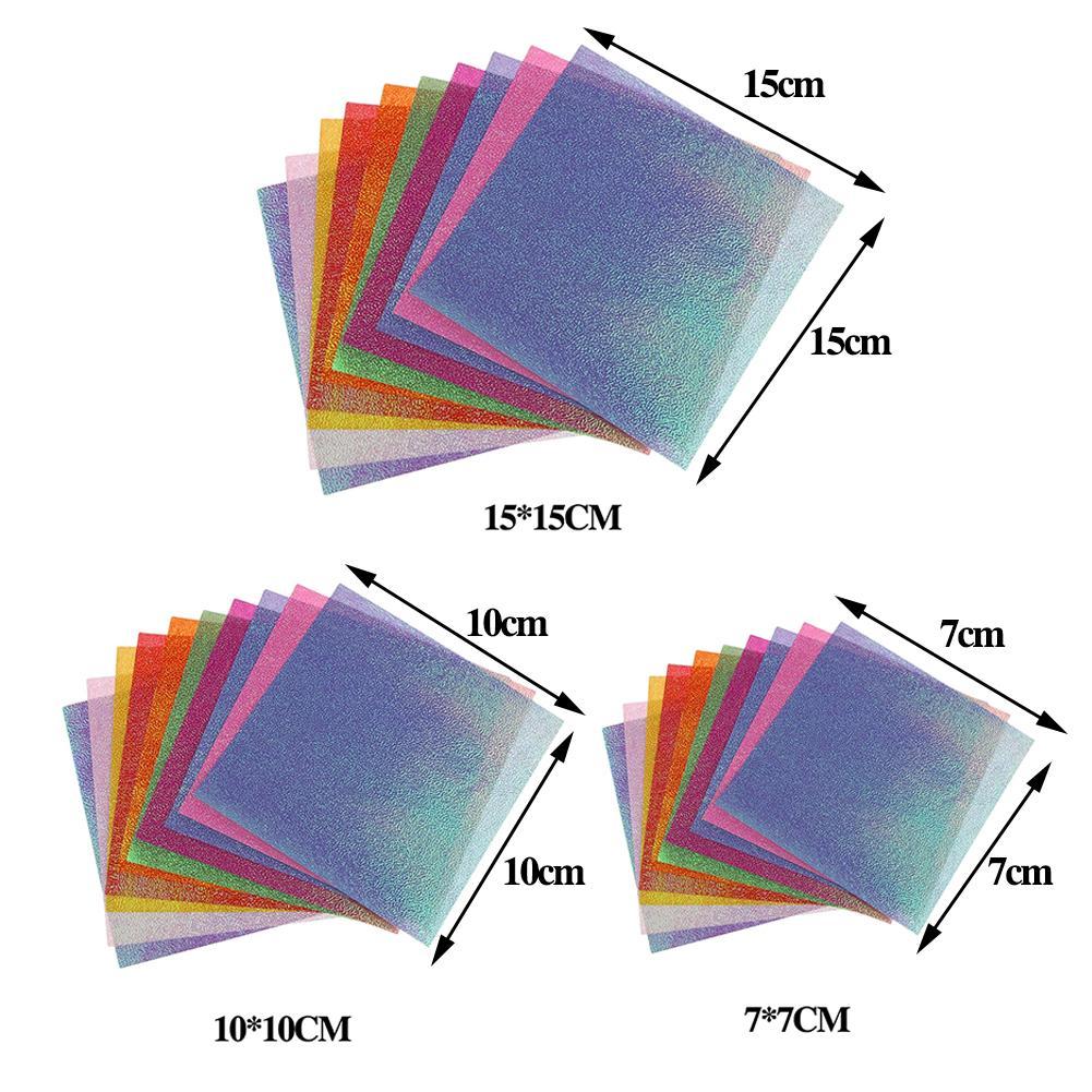 50pcs Folding Paper Metallic Cardstock Paper Papers Single Sided Handmade Folded Craft Papers Scrapbooking Decor DIY Pearl Paper